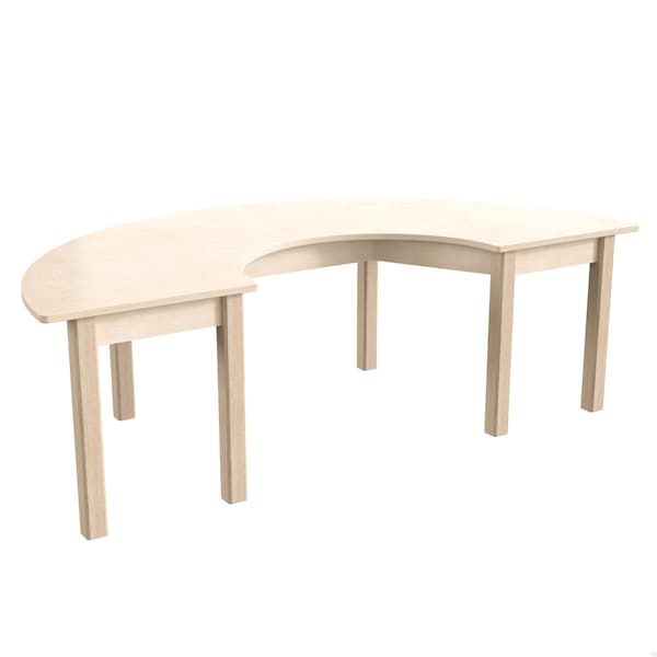 Flash Furniture 29.5 in W, 59 in L, 18 in H, Beechwood, Birch Plywood, Beech - MK-ME088014-GG