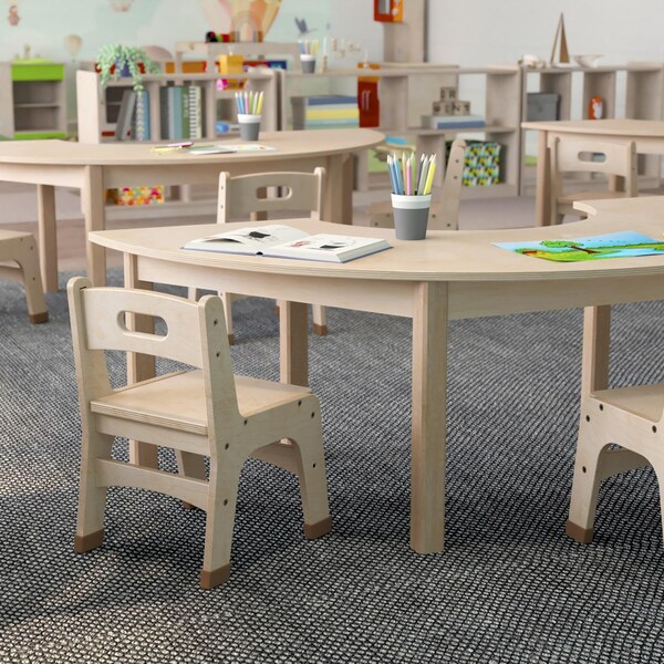 Flash Furniture 29.5 in W, 59 in L, 18 in H, Beechwood, Birch Plywood, Beech - MK-ME088014-GG