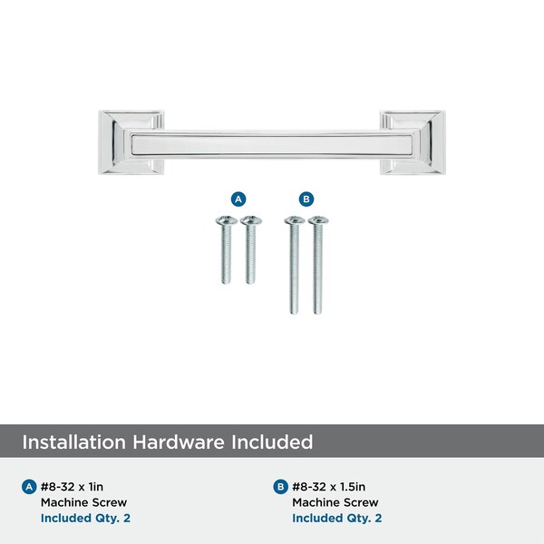 Amerock Mulholland 3 in 76 mm Center-to-Center Polished Chrome Cabinet Pull - BP5303026