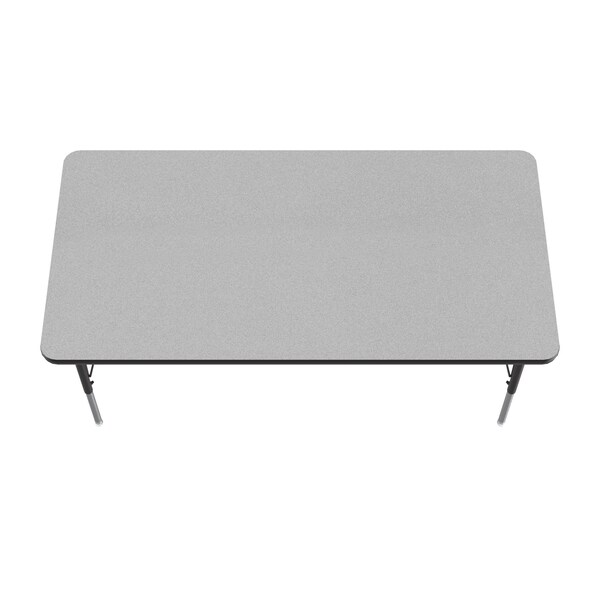 Correll Rectangle Adjustable Height Activity Kids School Table, 30" W, 72" L, 19" to 29" H, Gray Granite - AM3072-REC-15