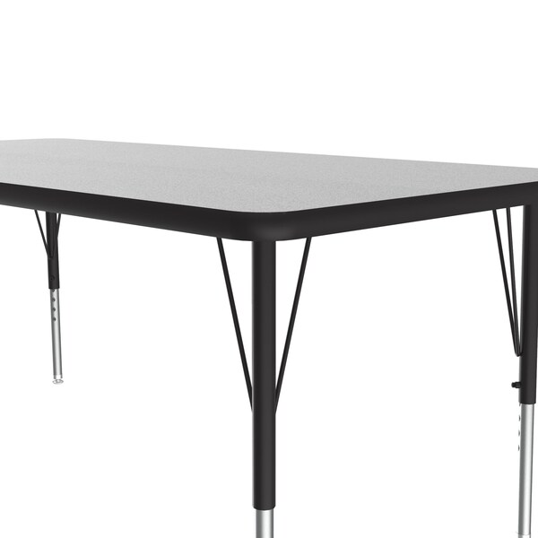 Correll Rectangle Adjustable Height Activity Kids School Table, 30" W, 72" L, 19" to 29" H, Gray Granite - AM3072-REC-15