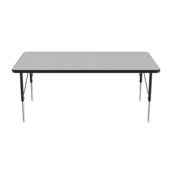 Correll Rectangle Adjustable Height Activity Kids School Table, 30" W, 72" L, 19" to 29" H, Gray Granite - AM3072-REC-15