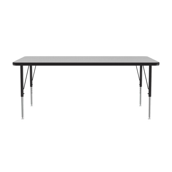 Correll Rectangle Adjustable Height Activity Kids School Table, 30" W, 72" L, 19" to 29" H, Gray Granite - AM3072-REC-15
