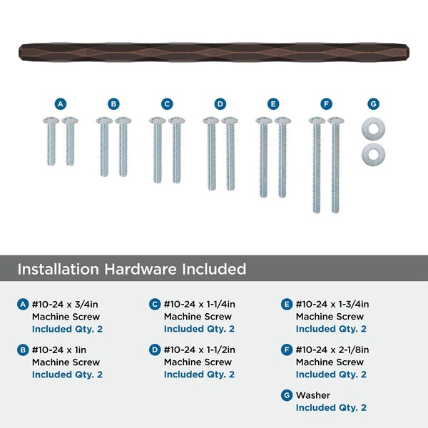 Amerock St. Vincent 12 inch 305mm Center-to-Center Oil-Rubbed Bronze Appliance Pull - BP55502ORB