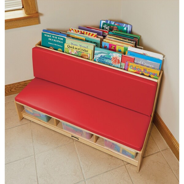 Jonti-Craft Corner Literacy Nook, Red - 53410JC