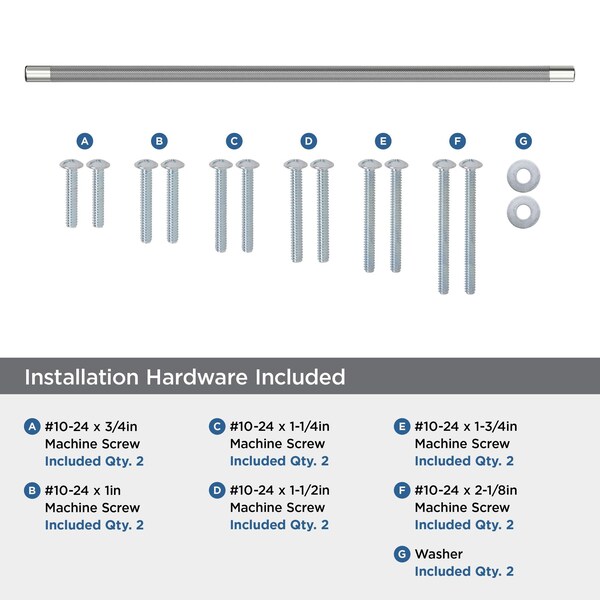 Amerock Esquire 24 inch 610mm Center-to-Center Polished Nickel/Stainless Steel Appliance Pull - BP54042PNSS