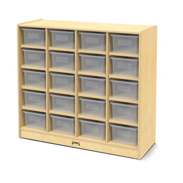 Jonti-Craft 20 Cubbie-Tray Mobile Unit, with Clear Trays - 06210JC