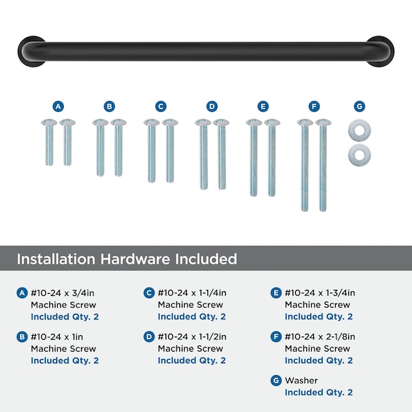 Amerock Factor 12 inch 305mm Center-to-Center Matte Black Appliance Pull - BP36965FB