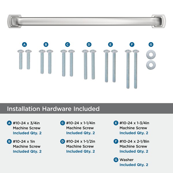Amerock Surpass 12 inch 305mm Center-to-Center Polished Chrome Appliance Pull - BP5552326