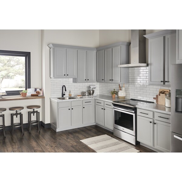 Jeffrey Alexander 12" Center-to-Center Brushed Oil Rubbed Bronze Square Dominique Appliance Handle - 845-12DBAC