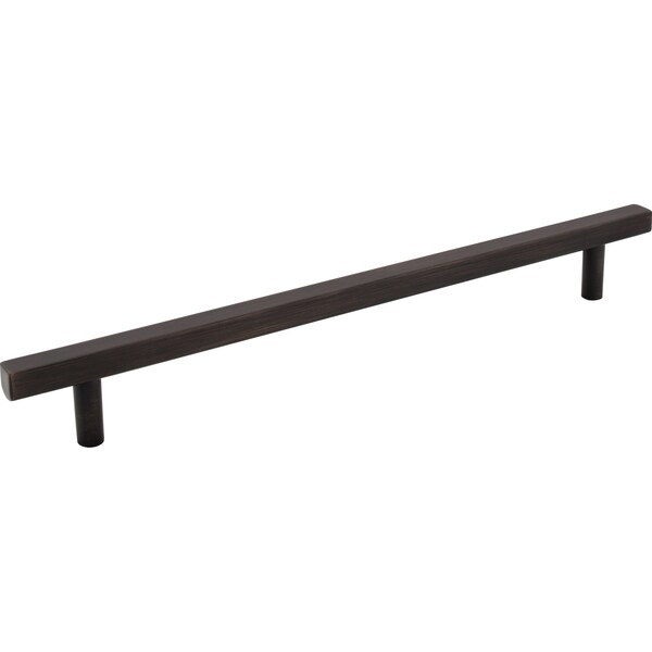 Jeffrey Alexander 12" Center-to-Center Brushed Oil Rubbed Bronze Square Dominique Appliance Handle - 845-12DBAC