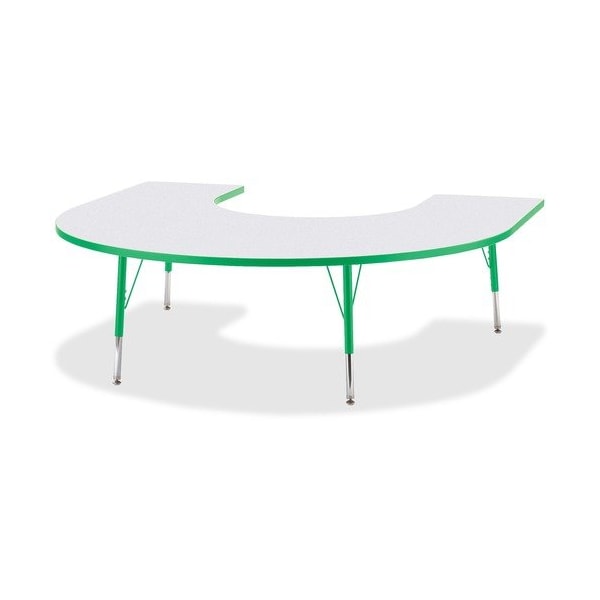 Jonti-Craft TABLE, HORSESHOE, 60X66, GY/GN - JNT6445JCE119
