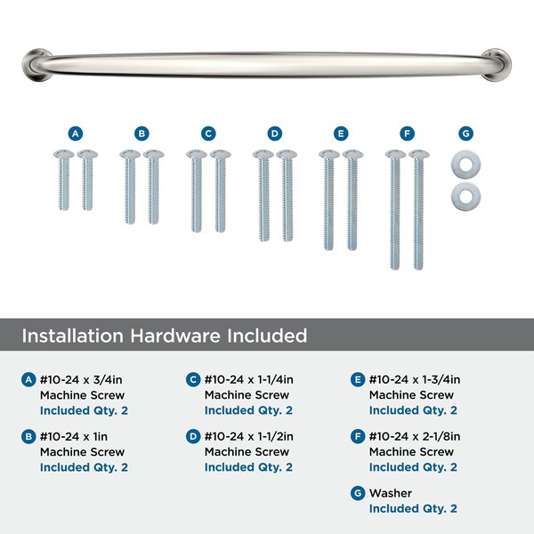 Amerock Renown 18 inch 457mm Center-to-Center Polished Nickel Appliance Pull - BP54056PN