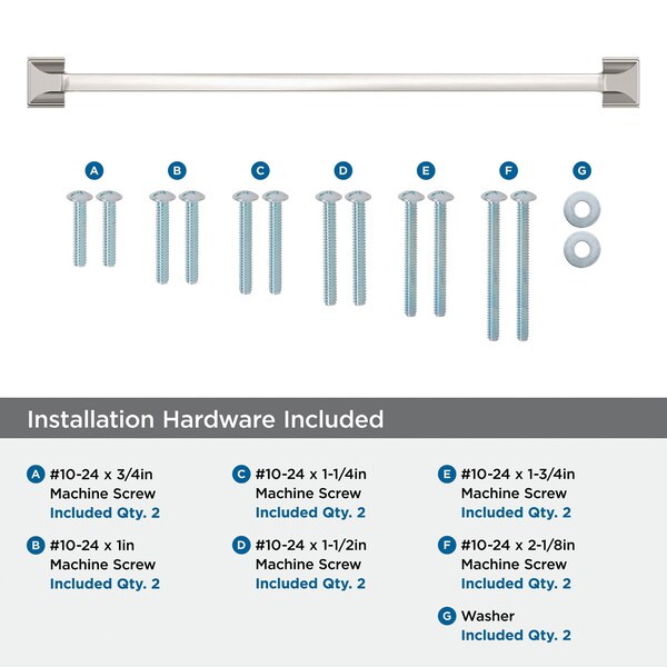 Amerock Exceed 18 inch 457mm Center-to-Center Satin Nickel Appliance Pull - BP36926G10