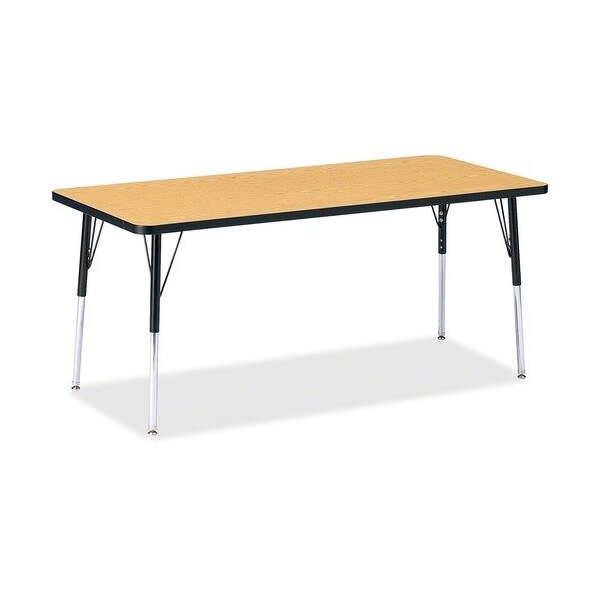 Jonti-Craft TABLE, RECTANGLE, 30X72, OK/BK - JNT6413JCA210
