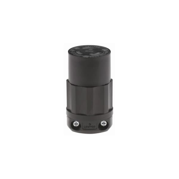 Leviton 30A Locking Connector 2P 3W 125Vac L5-30R Bk - 2613-PLB