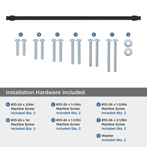 Amerock Winsome 24 inch 610mm Center-to-Center Oil Rubbed Bronze Appliance Pull - BP54067ORB