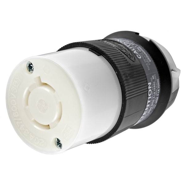 Hubbell Wiring Device-Kellems Locking Devices, Twist-Lock®, Industrial, Female Connector Body, 20A 3-Phase WYE 347/600V AC, 4-Pole 4-Wire Non- Grounding, L20-20R - HBL2463