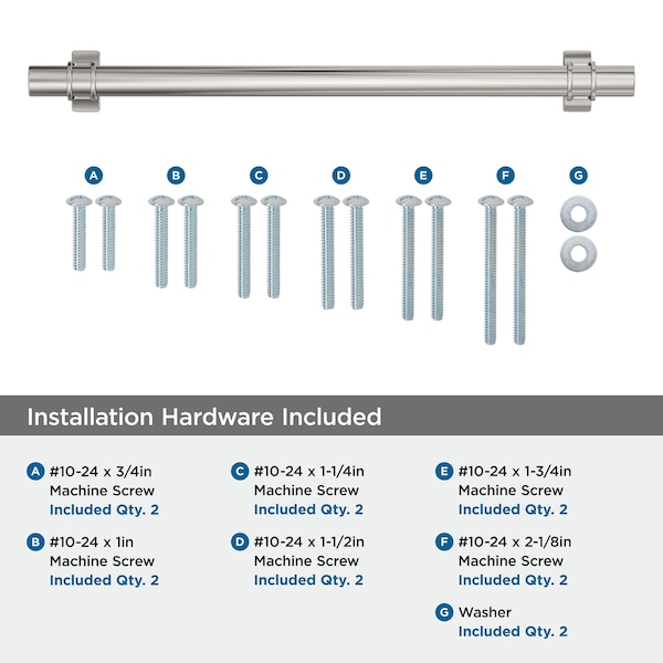 Amerock Davenport 12 inch 305mm Center-to-Center Polished Nickel Appliance Pull - BP36697PN