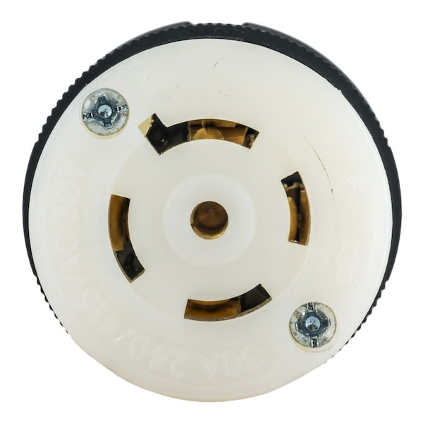 Hubbell Wiring Device-Kellems LKG CONN, 30A 240/415 3PH, L26-30R, B/W - HBL2803