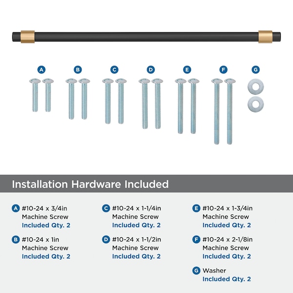 Amerock Mergence 18 inch 457mm Center-to-Center Matte Black/Champagne Bronze Appliance Pull - BP36984FBCZ
