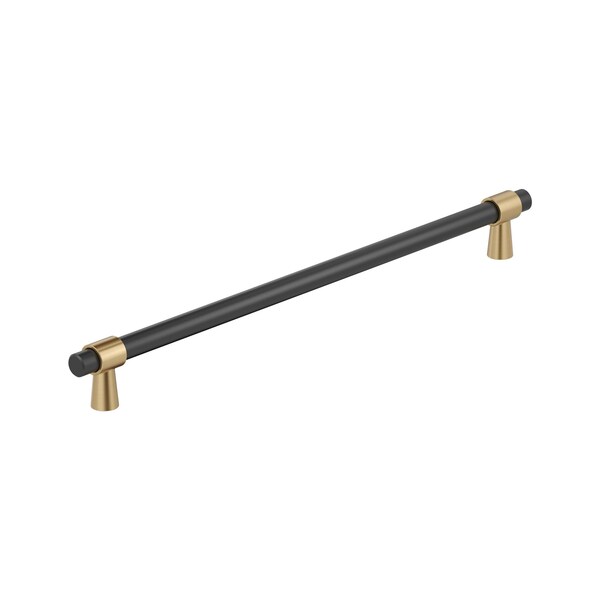 Amerock Mergence 18 inch 457mm Center-to-Center Matte Black/Champagne Bronze Appliance Pull - BP36984FBCZ