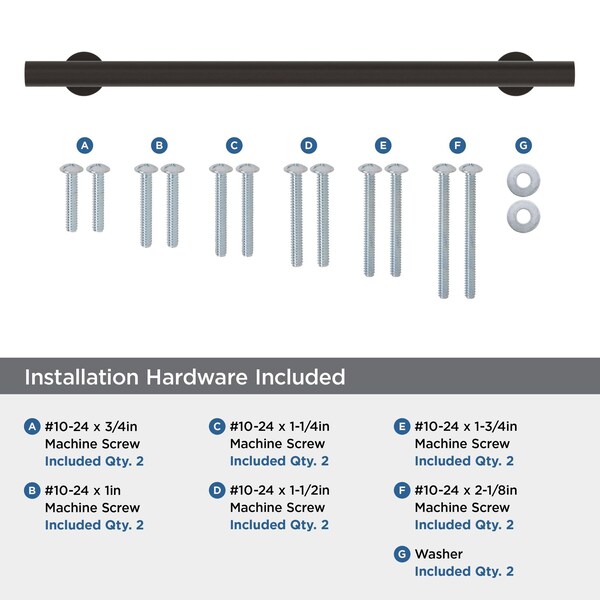 Amerock Radius 12 inch 305mm Center-to-Center Oil Rubbed Bronze Appliance Pull - BP54050ORB