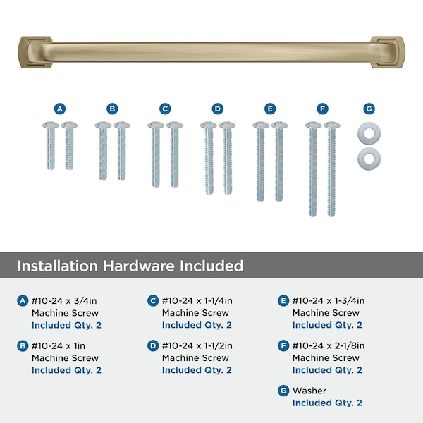 Amerock Surpass 12 inch 305mm Center-to-Center Golden Champagne Appliance Pull - BP55523BBZ