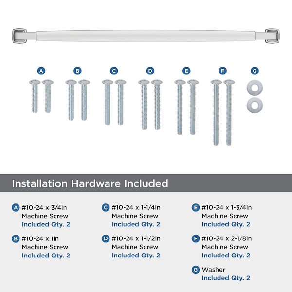 Amerock Stature 18 inch 457mm Center-to-Center Polished Chrome Appliance Pull - BP5406126