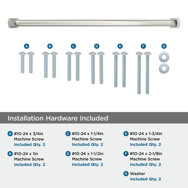 Amerock Surpass 18 inch 457mm Center-to-Center Polished Nickel Appliance Pull - BP55525PN