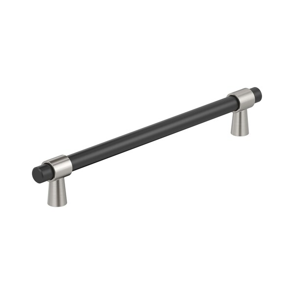 Amerock Mergence 12 inch 305mm Center-to-Center Matte Black/Satin Nickel Appliance Pull - BP36982FBG10