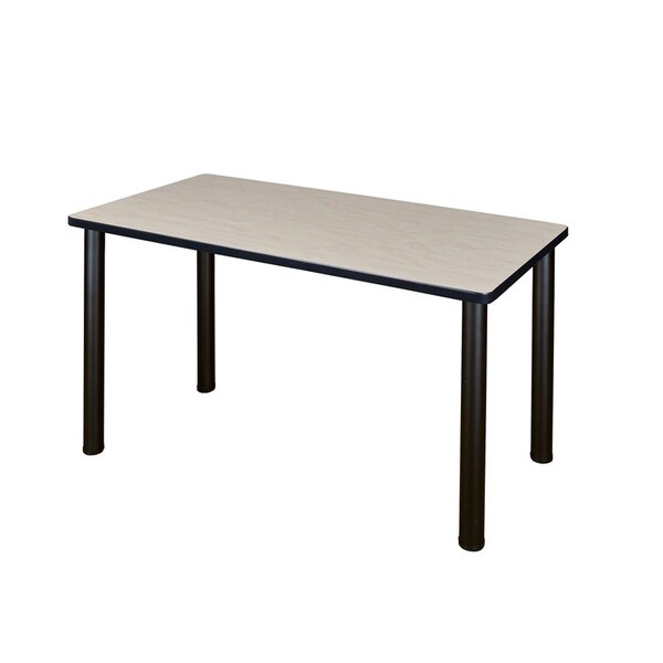 Kee Regency Kee 48 x 24 in. Training Seminar Table- Maple Top, Black Legs - MT4824PLBPBK