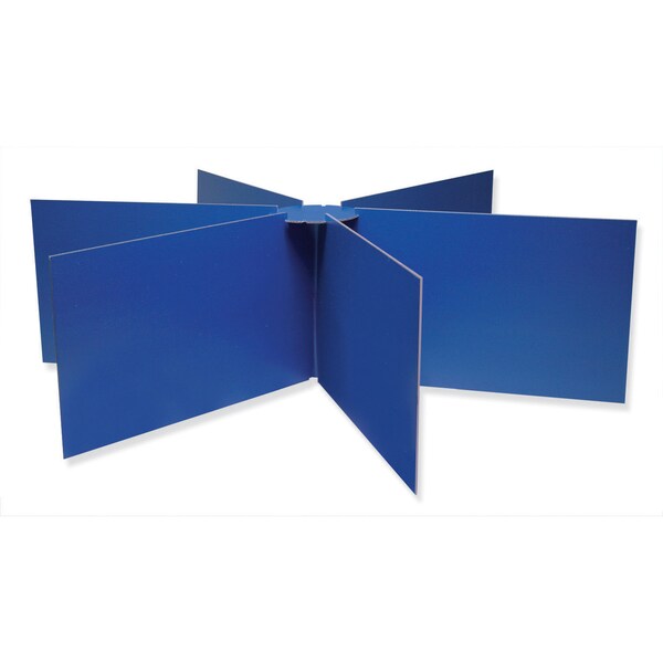 Pacon Blue Round Table Privacy Boards, 48in Dia x 14in H, 1 Board - P3788