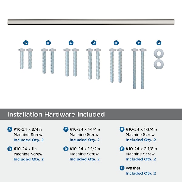 Amerock Versa 18 inch 457mm Center-to-Center Polished Nickel Appliance Pull - BP55535PN