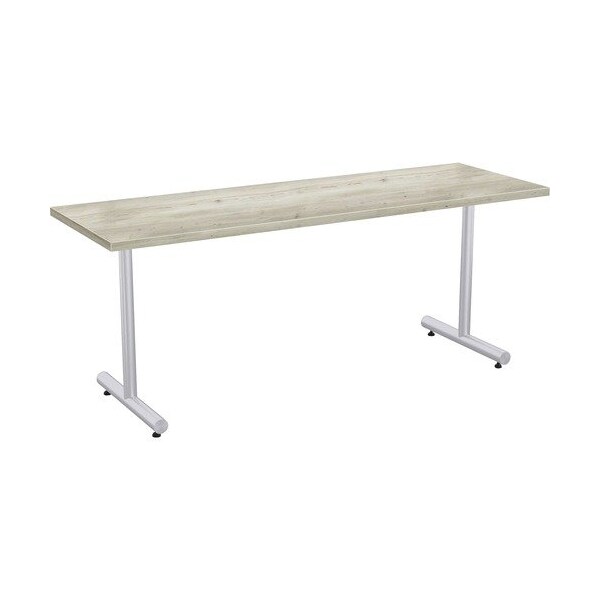 Special-T Table, Metallic Sand Base, 24inWx72inLx29inH, Aged Driftwood - SCTKING2472SAD