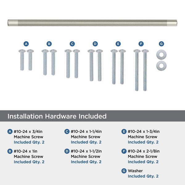Amerock Bronx 18 inch 457mm Center-to-Center Satin Nickel Appliance Pull - BP54071G10