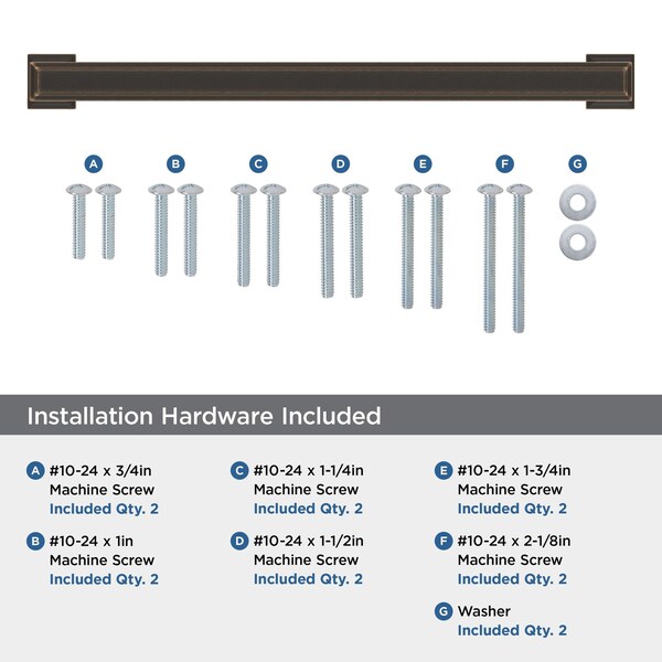 Amerock Appoint 12 inch 305mm Center-to-Center Oil Rubbed Bronze Appliance Pull - BP54030ORB