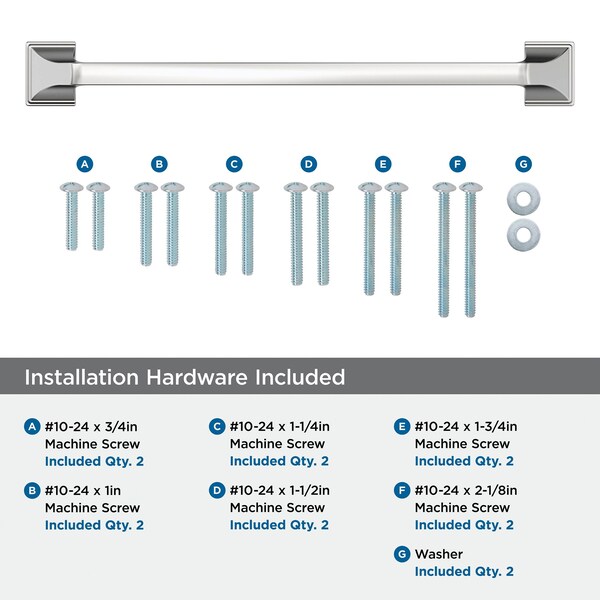 Amerock Exceed 12 inch 305mm Center-to-Center Polished Chrome Appliance Pull - BP3692426