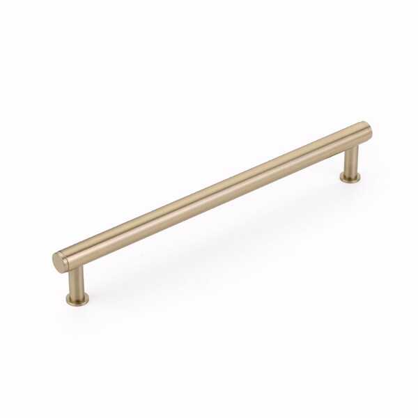 Schaub 12in Center to Center Pub House Appliance Pull Signature Satin Brass Finish - 5112A-SSB