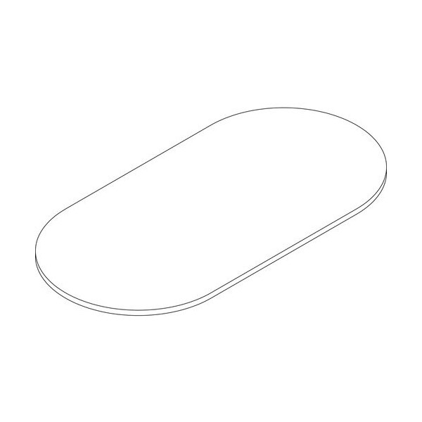 Groupe Lacasse Tabletop, Racetrack, 96inx48inx1-1/2in, Niagra - LAST5NRT4896A
