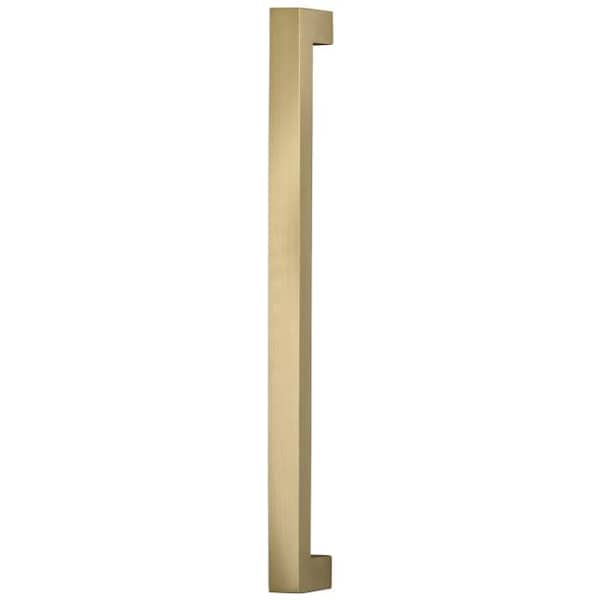 Omnia Square Modern Appliance Door Pull Satin Brass 12" Center to Center - 9025P/305.4