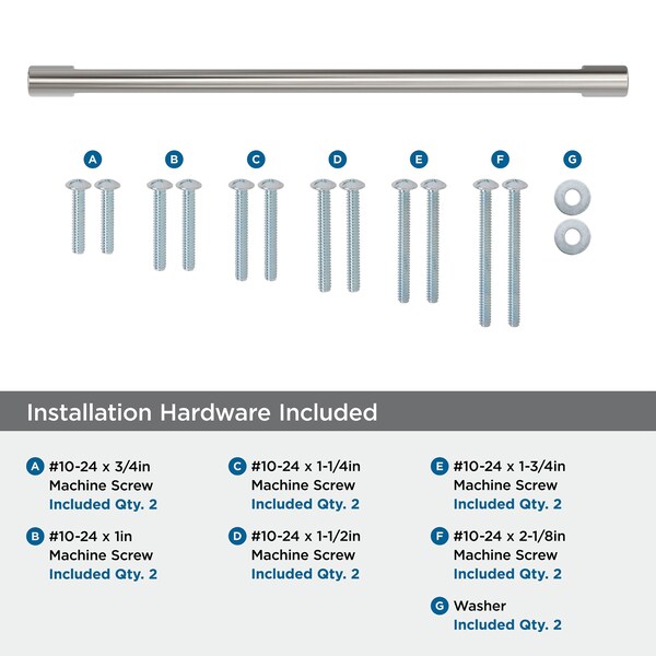 Amerock Riva 12 inch 305mm Center-to-Center Satin Nickel Appliance Pull - BP55370G10