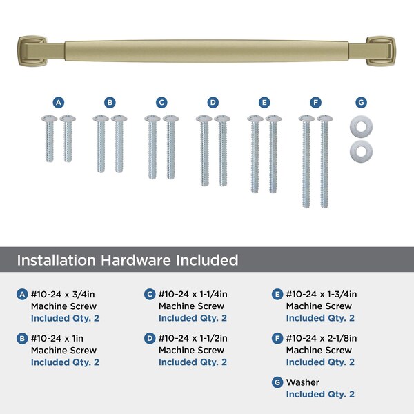 Amerock Stature 12 inch 305mm Center-to-Center Golden Champagne Appliance Pull - BP54060BBZ