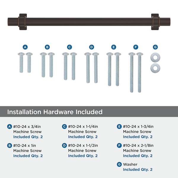 Amerock Davenport 12 inch 305mm Center-to-Center Oil-Rubbed Bronze Appliance Pull - BP36697ORB