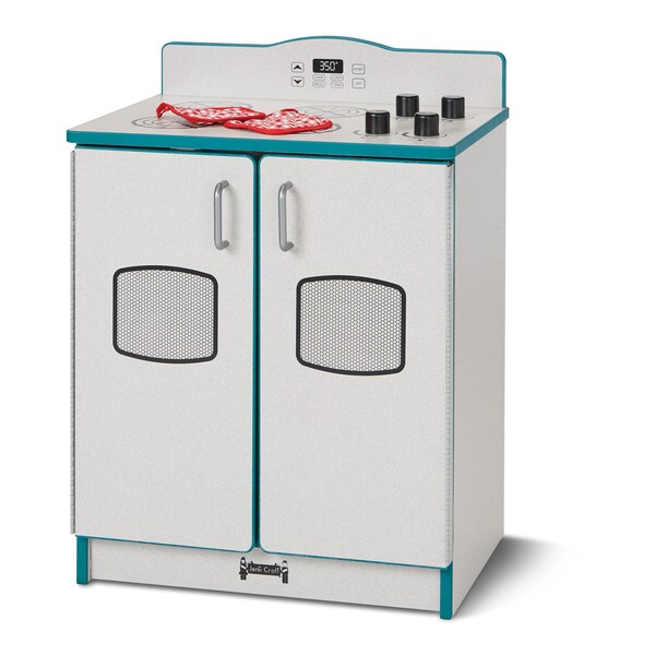 Jonti-Craft Rainbow Accents Culinary Creations Kitchen Stove, Teal - 2409JCWW005
