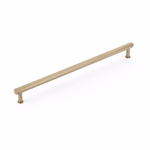 Schaub 18in Center to Center Pub House Knurled Appliance Pull Signature Satin Brass Finish - 5018A-SSB