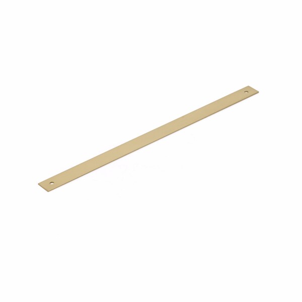 Schaub 12in Center to Center Pub House Backplate for Appliance Pull Signature Satin Brass Finish - 5112AB-SSB