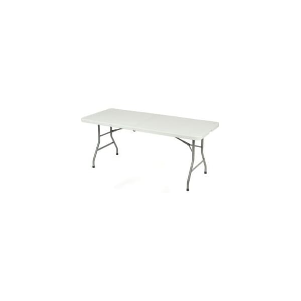 National Public Seating Interion FoldInHalf Plastic Table, 30 x 72, White - INT-BFHT-3072-21