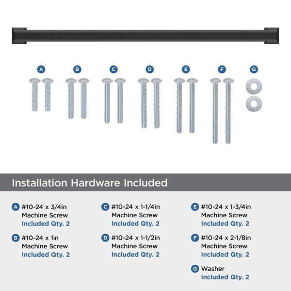 Amerock Appoint 18 inch 457mm Center-to-Center Matte Black Appliance Pull - BP54031FB