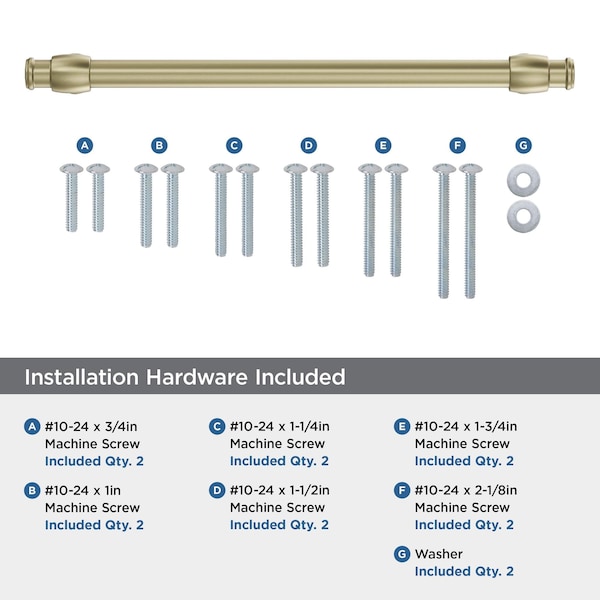 Amerock Winsome 12 inch 305mm Center-to-Center Golden Champagne Appliance Pull - BP54065BBZ
